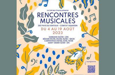 Rencontres Musicales du Ventoux, Comtat Venaissin 2024