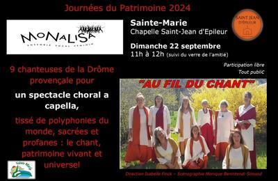 Spectacle choral, Au fil du chant, par Monalisa  Sainte Marie