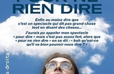 Thomas Meyer, Pour ne Rien Dire  Paris 9me