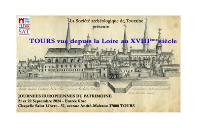 Tours vue depuis la Loire au XVIIIe sicle