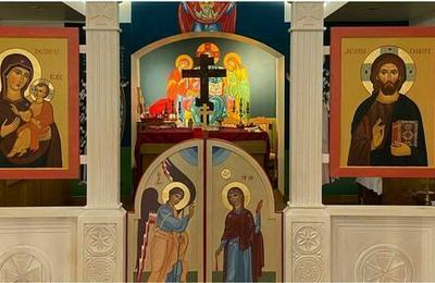 Visite d'une chapelle orthodoxe et de ses fresques de style byzantin  Metz
