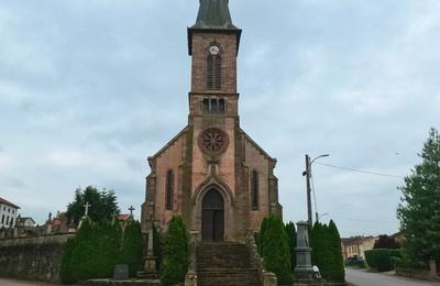 Visite d'une glise de style no-gothique  Menil sur Belvitte