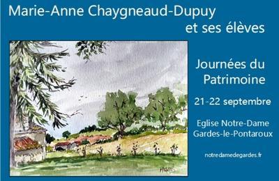 Visite de l'glise Notre Dame de Gardes et exposition Marie-Anne Chaygneaud-Dupuy  Gardes le Pontaroux