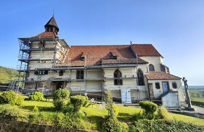 Visite guide d'une chapelle en rnovation  Dambach la Ville