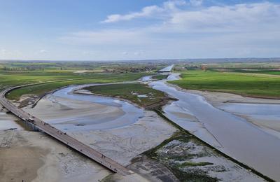 Visite guide du barrage du Mont-Saint-Michel  Le Mont saint Michel