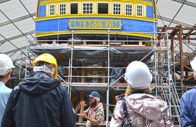 Visite libre du chantier de rparation de L'Hermione  Anglet