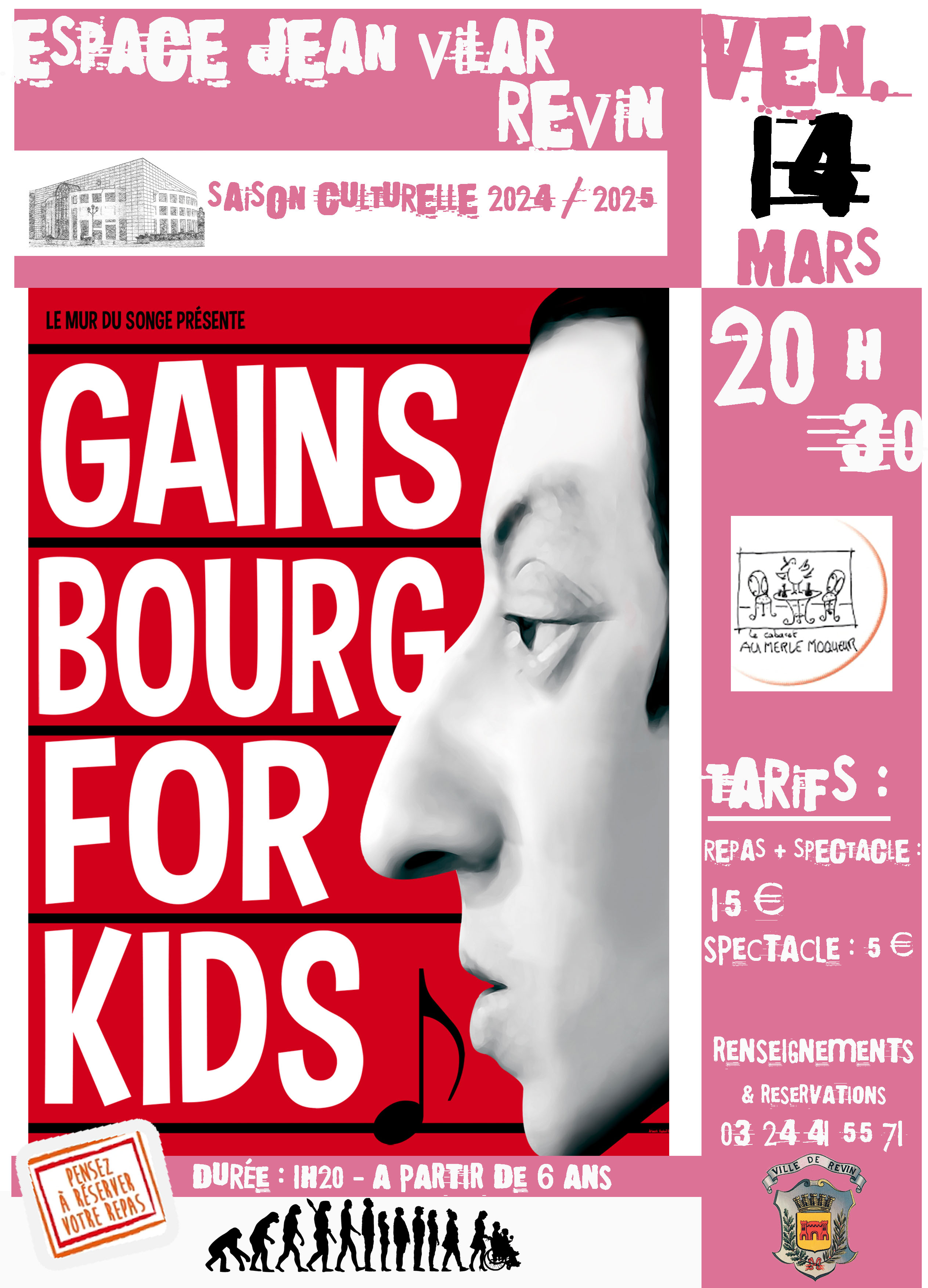 Soire Cabaret Au Merle Moqueur, Gainsbourg for kids  Revin