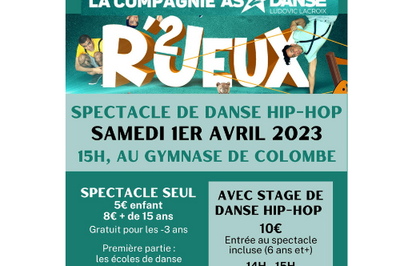 Spectacle de danse hip-hop r2jeux à Colombe