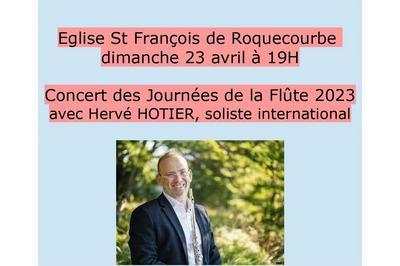 Concert 8 fltistes et orgue avec Herv Hotier, soliste international  Roquecourbe