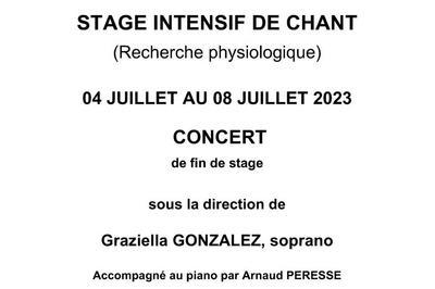 Stage intensif de chant, recherche physiologique  Rochefort