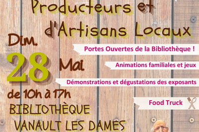 Marché de producteurs et artisans locaux, Bibliothèque en fête à Vanault les Dames