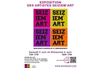 Exposition collective de 40 artistes Seiziem'Art à la Mairie du XVIe à Paris 16ème