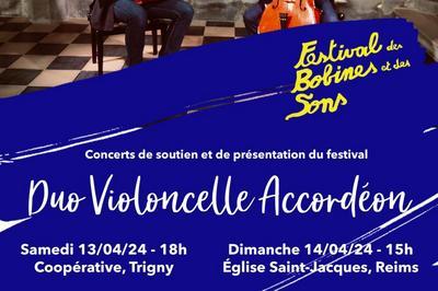 Concert Violoncelle Accordon, glise St-Jacques  Reims