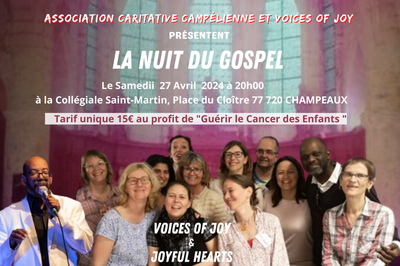 La nuit du gospel au profit de gurir le cancer des enfants  Champeaux