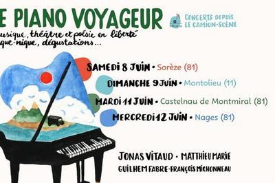 Le Piano Voyageur, concerts itinrants  Nages
