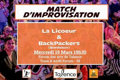 Match d'improvisation : LICOEUR - BackPacers (Bordeaux)  Talence