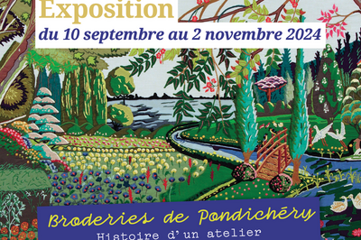 Exposition Broderies de Pondichry  Vitre