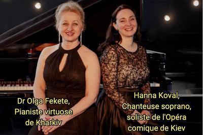 De la musique classique  l'oprette, avec Dr Olga Fekete, Pianiste virtuose de Kharkiv et Hanna Koval  Mulhouse