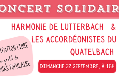 Concert, Par l'Harmonie de Lutterbach et Les Accordonistes du Quatelbach  Mulhouse