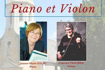 Rcital Piano Et Violon Avec Jeanne-marie Golse Et Francine Trachier  Conde sur Seulles