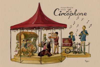 Le Circophone, mange forain sur le thme du cirque fonctionnant  l'nergie musculaire  Les Gets