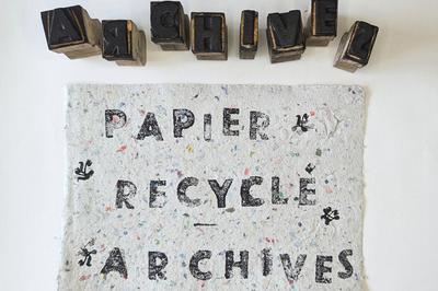 Atelier de fabrication de papier recycl  Strasbourg