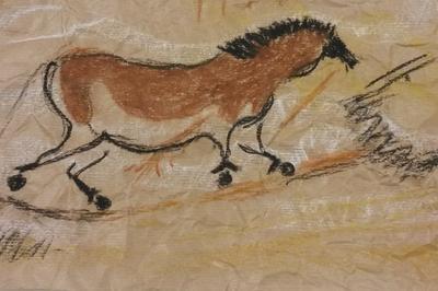 Peindre comme les hommes prhistoriques et Les animaux dans l'art prhistorique : le bison grav  Saint Germain en Laye