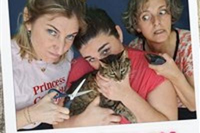 Audrey Perrin, Karo et Alinor dans Si tu viens pas on rase la chatte  Montpellier