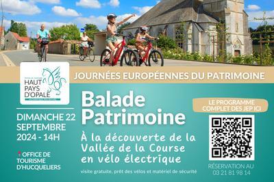 Balade patrimoine,  la dcouverte de la Valle de la Course en vlo lectrique  Hucqueliers