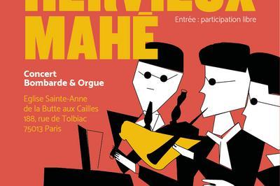 Concert bombarde et orgue avec le Trio Hervieux Mah  Paris 14me