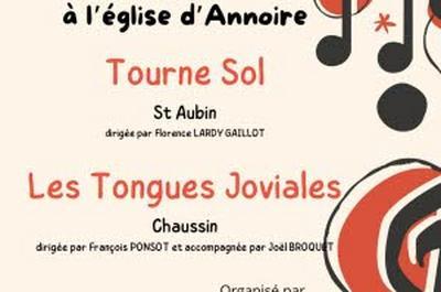 Concert Chorale Tourne Sol et Les Tongues Joviales  Annoire