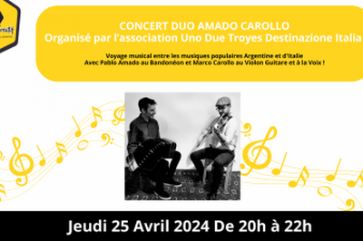 Concert Duo Amado Carollo  Troyes