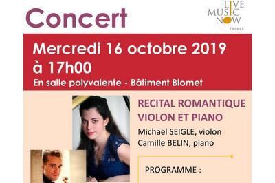 Concert - Rcital Romantique Violon et Piano  Paris 15me