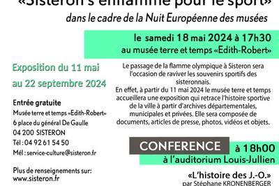 Confrence sur l'histoire des Jeux Olympiques  Sisteron