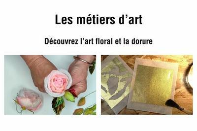 Dmonstration des mtiers d'arts (art floral et dorure)  Bormes les Mimosas