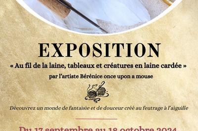 Exposition Au fil de la laine, tableaux et crations de laine carde  Fresnoy le Grand