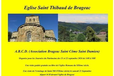 Exposition dans l'glise Saint Thibaud de Brageac et visite du site Mrovingien de Saint Till