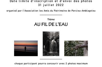 Exposition de photographies suite au concours au fil de l'eau  Porcieu Amblagnieu