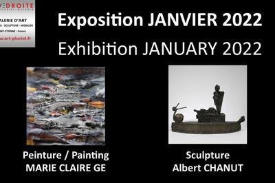 Exposition des peintures de Marie Claire Ge et des sculptures d'Albert Chanut  Saint Etienne