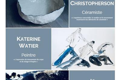 Exposition peinture-cramique par K. Watier, J. Trublard et J. Christopherson  Villers sur Mer