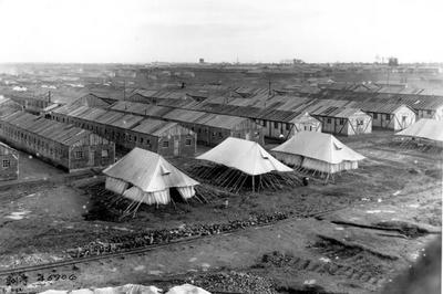 Exposition sur le parcours des Amricains en 1917 de l'Allier  l'Hospital Center  Saint-Parize-le-Chtel  Saint Parize le Chatel