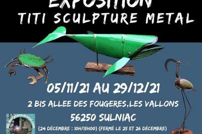 Exposition titi sculpture metal  Sulniac