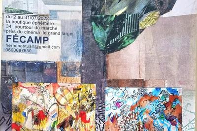 Exposition peintures collages art contemporain  Fecamp