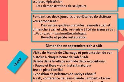 Expositions et dmonstration de sculpture au chteau de Frasne-le-Chteau  Frasne le Chateau