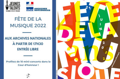 Fte de la musique de Jeunes Talents aux Archives nationales  Paris 3me