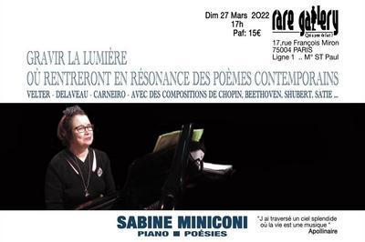 Gravir La Lumiere Spectacle Piano/posie  Paris 4me