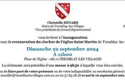 Inauguration clocher de l'glise  Tremblay les Villages