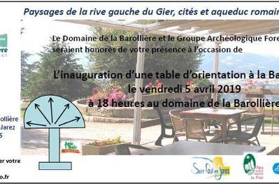 Inauguration d'une table d'orientation au Domaine de la Barollire  Saint Etienne