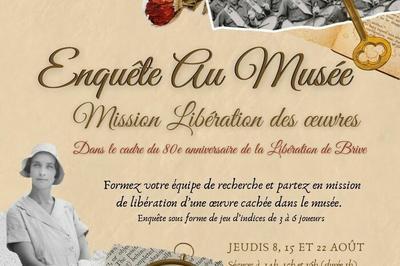 Jeu d'enqute au muse : mission libration des oeuvres !  Brive la Gaillarde