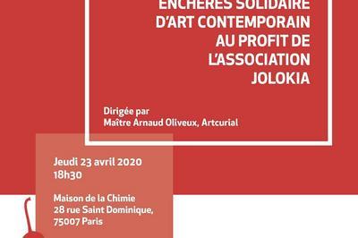 L'association Jolokia organise sa 1re vente aux enchres solidaire d'art contemporain  Paris 7me